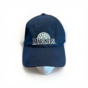 Henry Aaron Pepsi Cola Navy Embroidered MLB Seattle Mariners Strapback Hat Cap